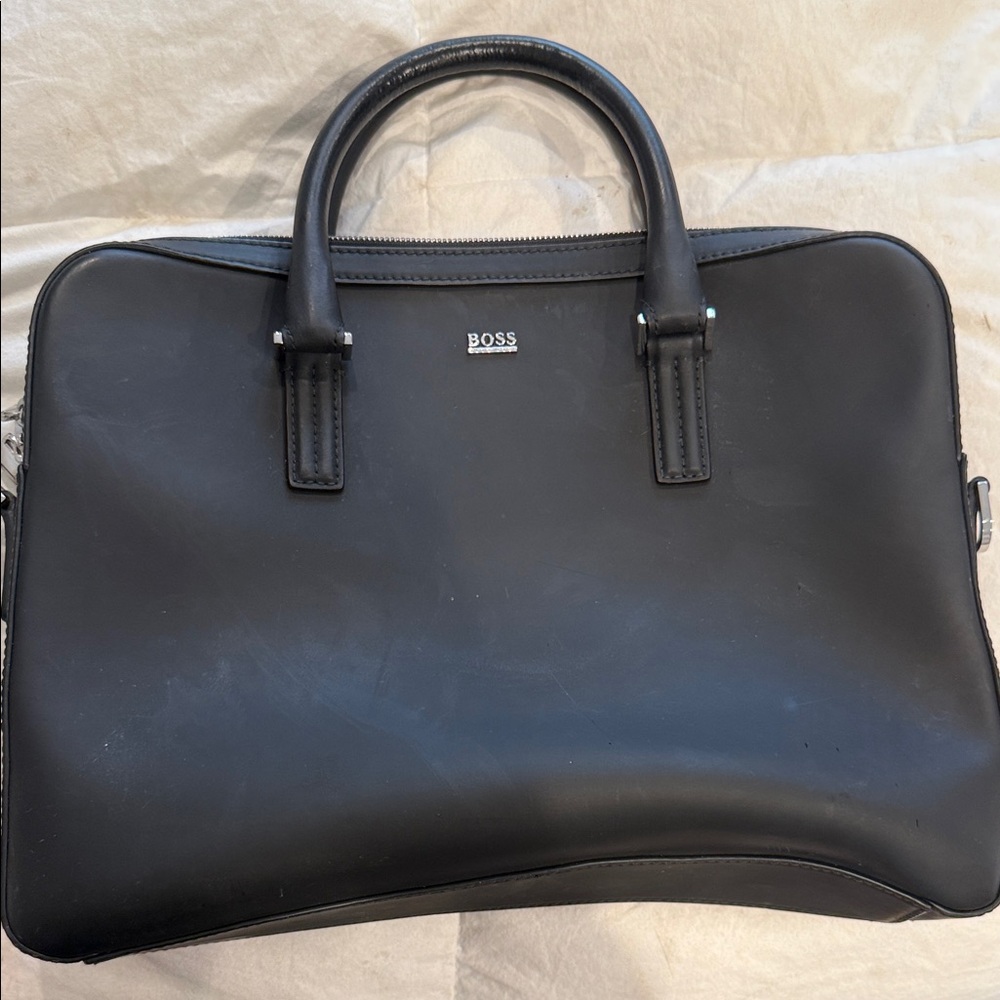 Hugo Boss Classic Black Rubber Briefcase